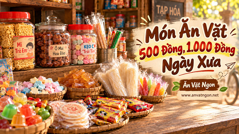 Món Ăn Vặt 500 Đồng, 1.000 Đồng Ngày Xưa